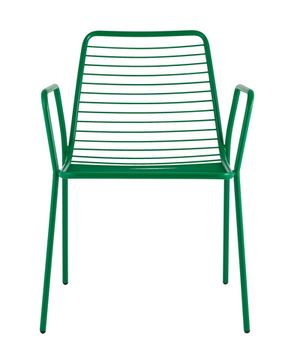 Стул с подлокотниками Дели металл зеленый