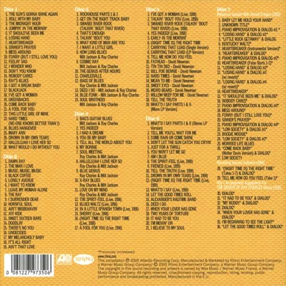 Ray Charles / Pure Genius - The Complete Atlantic Recordings (1952-1959)(7CD)