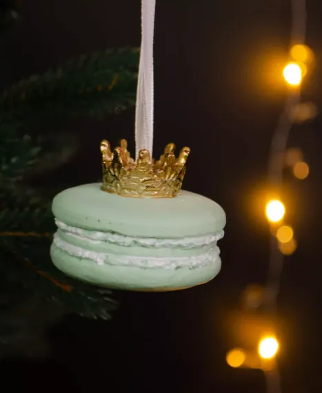 Украшение Королеские макарони Арктический лед 5*4 см, Kaemingk (535771/3)