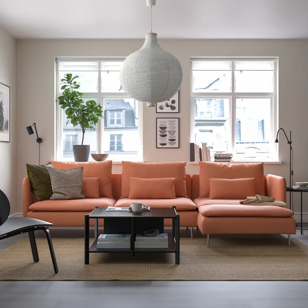 SÖDERHAMN 4-местный диван с шезлонгом ИКЕА