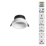 359555 WIR NT25 000 белый Светильник встраиваемый с переключателем цв. температуры IP44 LED 20W 220-240V 3000К\4000К\6000К CLARA