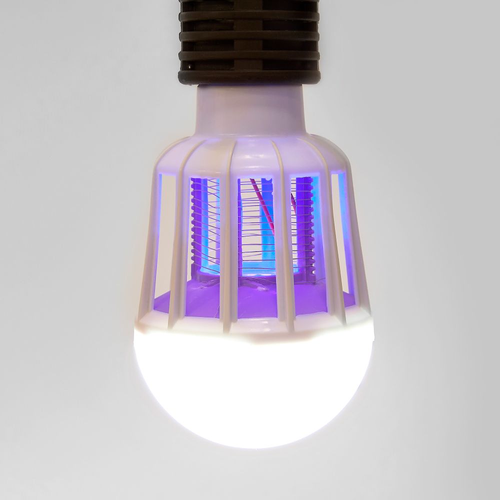 LED-А75-10W-6500К-E27-FR-MKL Лампа-ловушка светодиодная для летающих насекомых. матовая. 2 режима: 6500K+UV и UV. TM Volpe