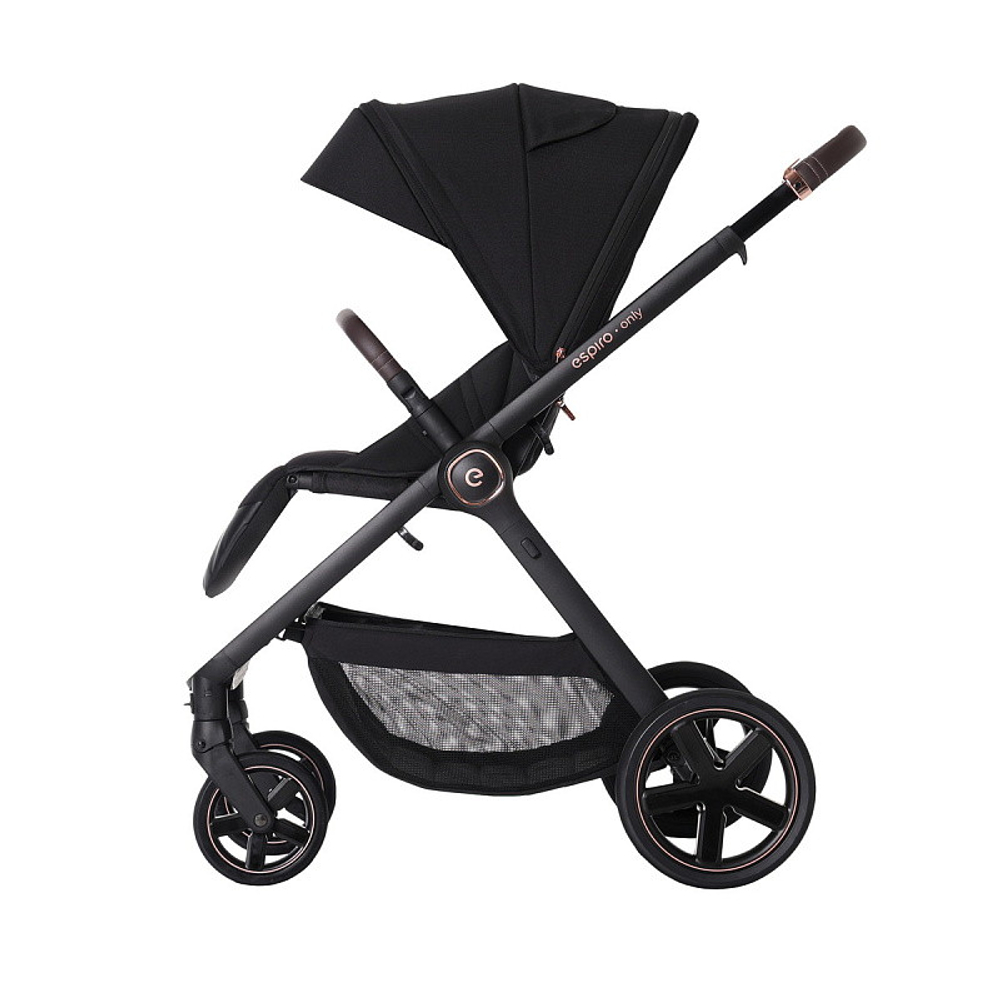 Детская коляска 3 в 1 Espiro Only 2025 и автокресло Pi Begie 410 stylish black / Бежевый (Beige 109)