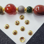 Шапочка для бусины, сталь, позолота, р-р 6×1мм, цена за набор 10 шт