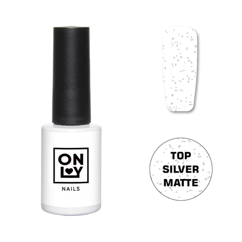OnlyNails Top Matte Silver, 10мл