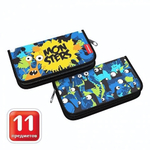 Пенал-книжка с наполнением 110x205x25мм Monsters (ErichKrause)