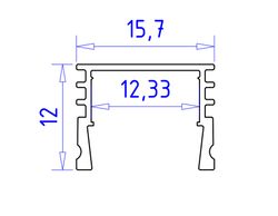 Ambrella Алюминиевый профиль накладной 18*4 для светодиодной ленты до 12мм Alum Profile GP1750AL
