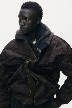 H&M - Glenn Martens Куртка-бомбер с фольгой, темно-коричневый