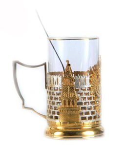 Подстаканник Гербовый с позолотой