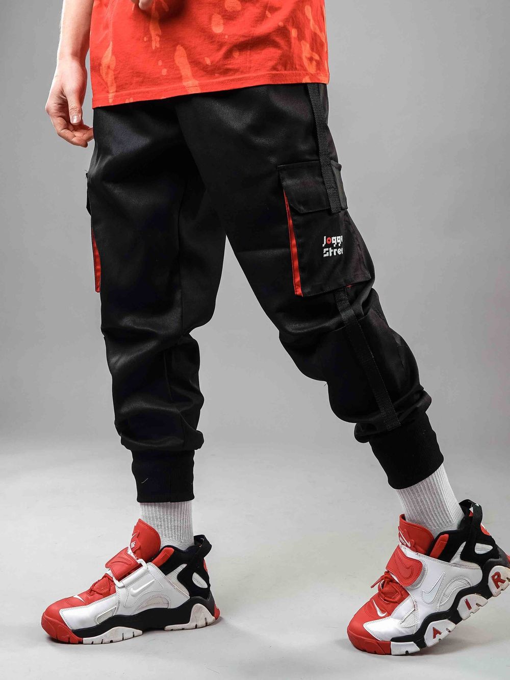 Джоггеры Jogger Street Black Jam Red Pocket