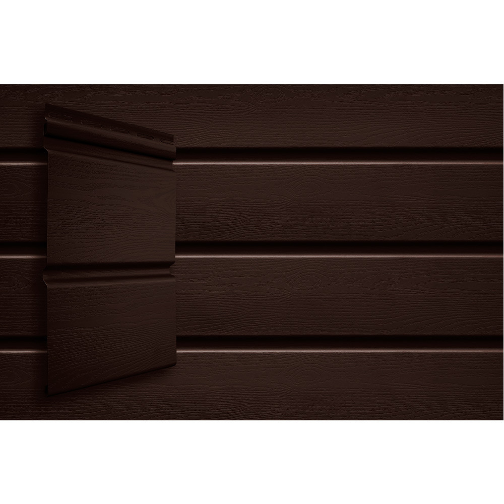 Сайдинг Grand Line Premium Acryl Double-брус темный дуб 3000 мм