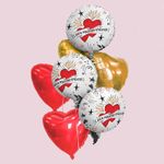 Шар (18''/46 см) Круг, С Днем Рождения, Красотка, 1 шт.