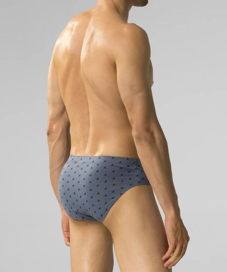 Мужские трусы (3шт) слипы классика Atlantic 3MP-180, темно-синий + голубой + серый