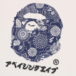 A Bathing Ape Bathing Ape Футболка Cotton Drop Shoulder Sleeve Moderate Straight Fit Summer 0zxtem345101q айвори