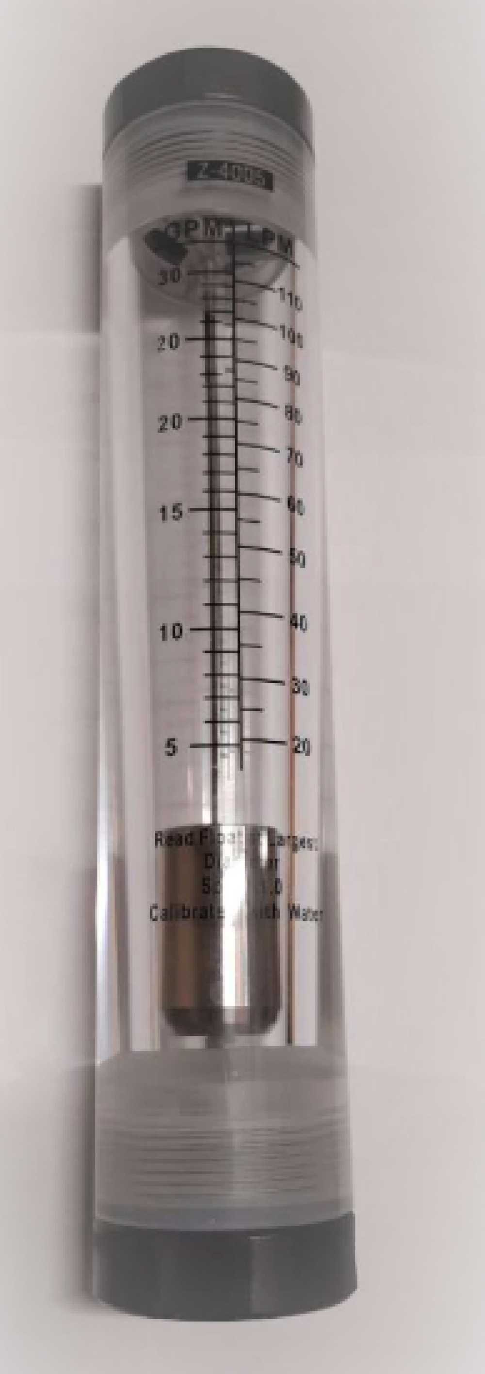 Ротаметр IN-LINE модели Z-4004 2-20 GPM (0,45-4,5 м³/час) 1"