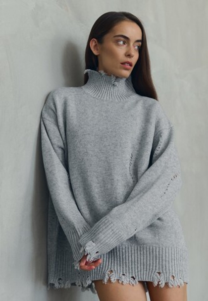 Кашемировый свитер “Torn” с рваным эффектом