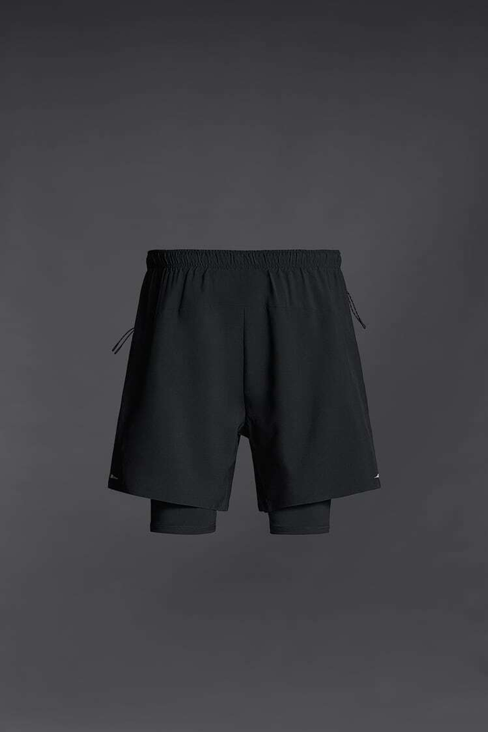 ZARA СПОРТИВНЫЕ ШОРТЫ 2-В-1, ЧЕРНЫЙ