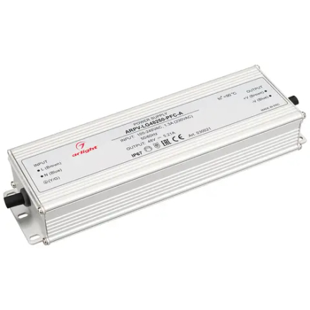Блок питания ARPV-LG48250-PFC-A (48V, 5.21A, 250W) (Arlight, IP67 Металл, 5 лет) 030021