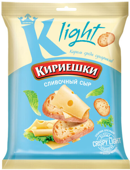 Кириешки K Light Сухарики со Вкусом "Сливочный Сыр" 33гр