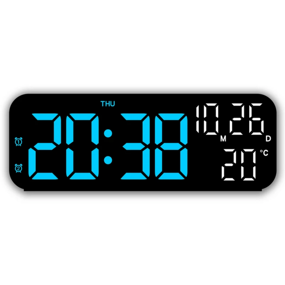 Часы настольные LED MIRROR YX-2802 Blue&White