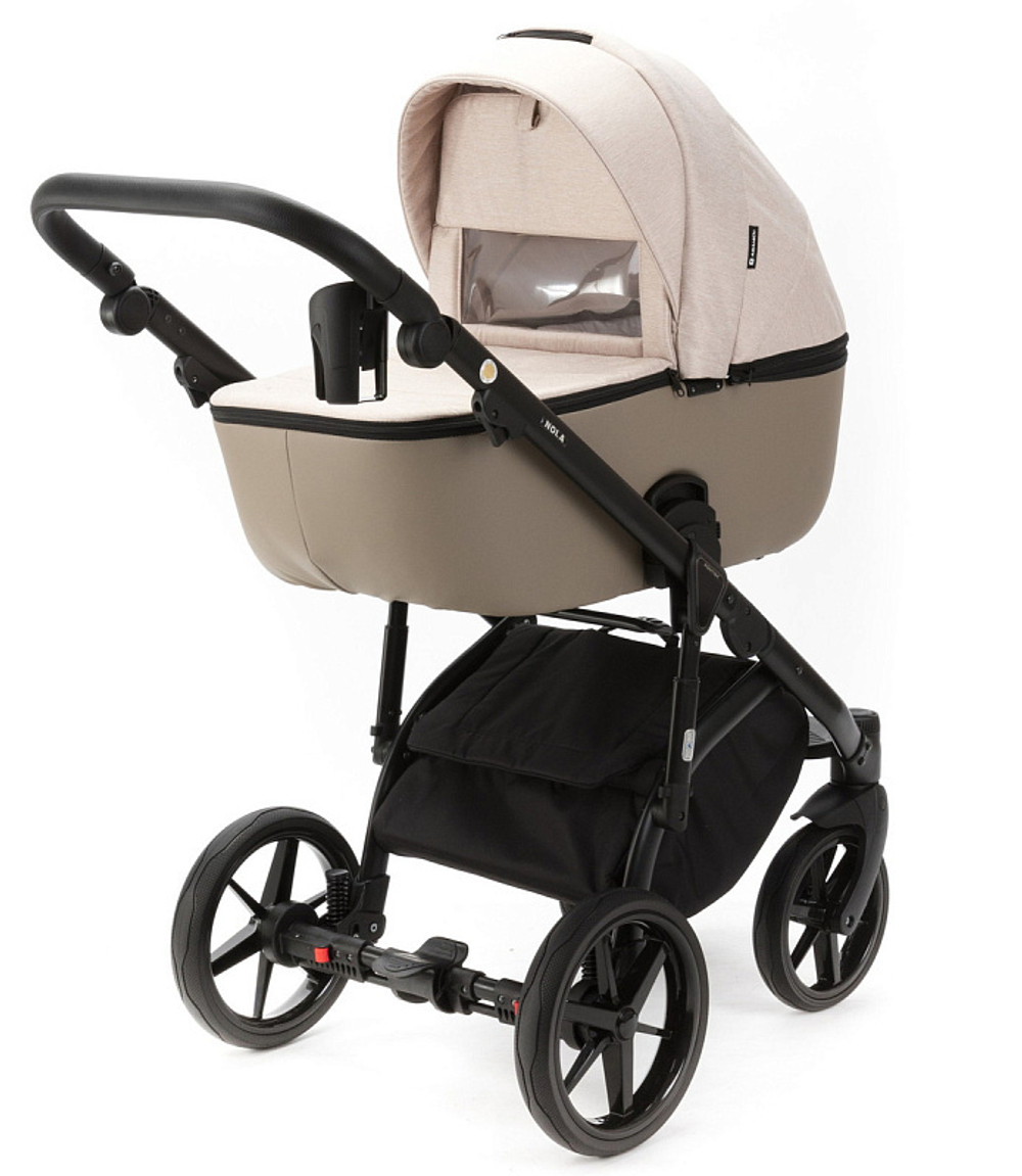 Детская коляска Adamex Nola 2 в 1 N-PS160 (БЕЖ + Т.БЕЖ. КОЖА)