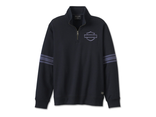 Толстовка Men's Bar & Shield 1/4-Zip Fleece - Black Harley-Davidson