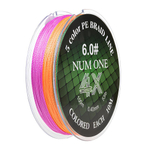 Шнур NUM ONE PE4X-100M 6.0#/0,405 Multi Colour