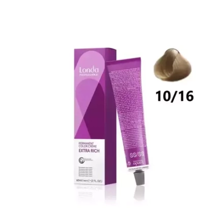 Londa Color стойкая крем-краска, 10/16 яркий блонд пепельно-фиолетовый, 60мл