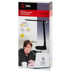 Настольный светильник ЭРА NLED-483-10W-BK светодиодный черный