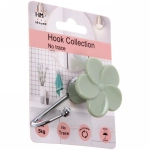 Крючок с липким слоем (1шт., нагрузка 5кг) Цветок зеленый MH8043
