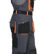 Полукомбинезон "Стрейч" темно-серый с оранжевым и черным