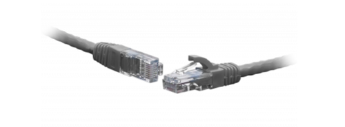 Коммутационный шнур NETLAN U/UTP 4 пары, категория 5e(класс D) , LSZH, серый,1m