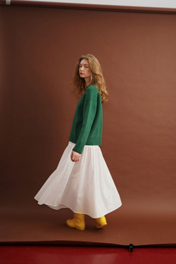 Пуловер Zoe из кашемира с мериносом зеленого цвета ПРЕДЗАКАЗ