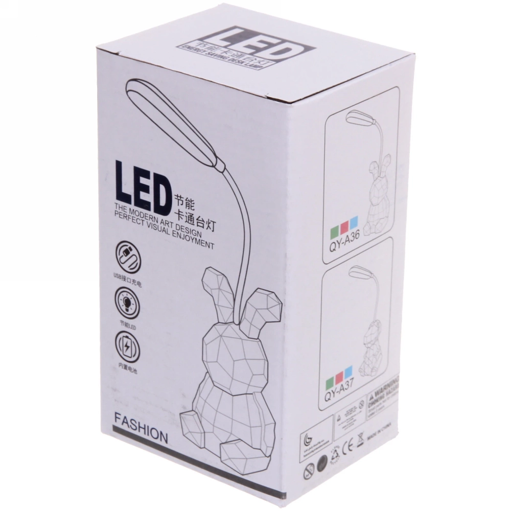 Светильник настольный «Prizma-Зайчик» LED 6.5*6.5*28 см USB 4.2 V1.05w, Зеленый