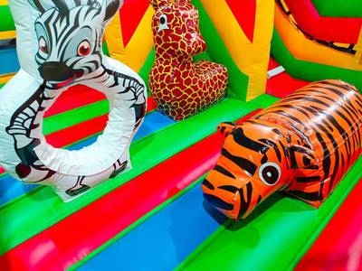 Коммерческий надувной батут "Сафари-джунгли ЭКСТРА", 5*5*2,5 м