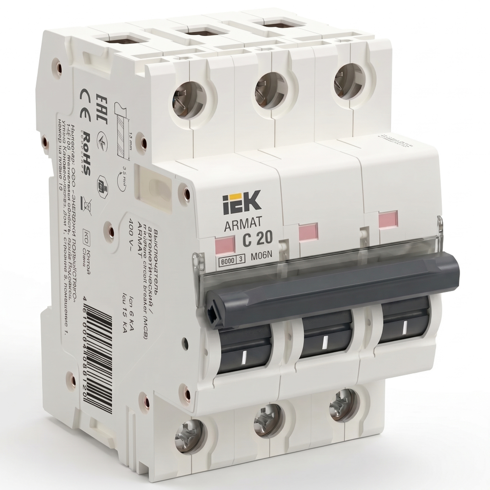Авт. выкл. 3Р 20А 6кА C M06N ARMAT IEK