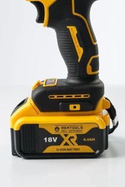 Аккумуляторный дрель шуруповерт Remtools black , 18В 6A , 50Нм