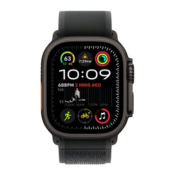 Apple Watch Ultra 2 GPS + Cellular, 49 мм, корпус черного из титана, ремешок Trail черного цвета, размер M/L
