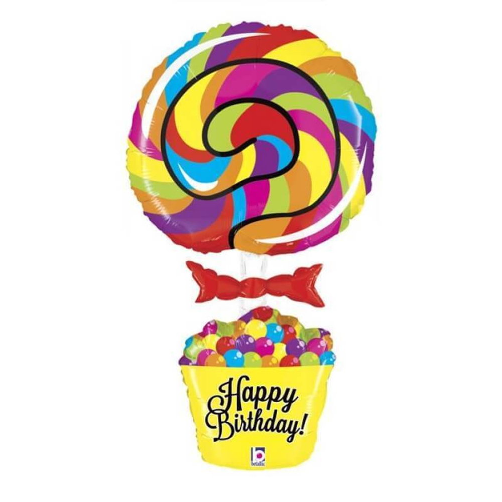 Б Фигура Happy Birthday Леденец, 40"/101 см, 1 шт.