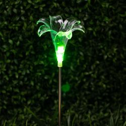 Светильник уличный ЭРА ERASF22-19 садовый на солнечных батареях Лилия 75 см | Садовые декоративные светильники