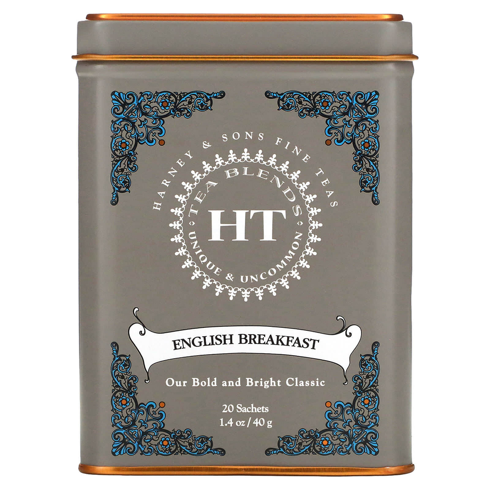 Harney & Sons, HT Tea Blends, английский завтрак, 20 чайных пакетиков, 40 г (1,4 унции)