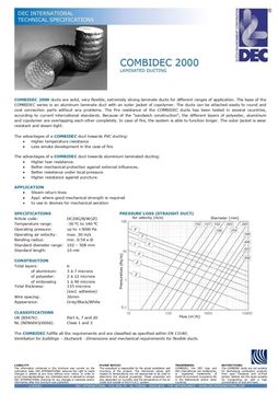 COMBIDEC 2000-DC254мм x 10м Ламинированный гибкий воздуховод (Нидерланды)
