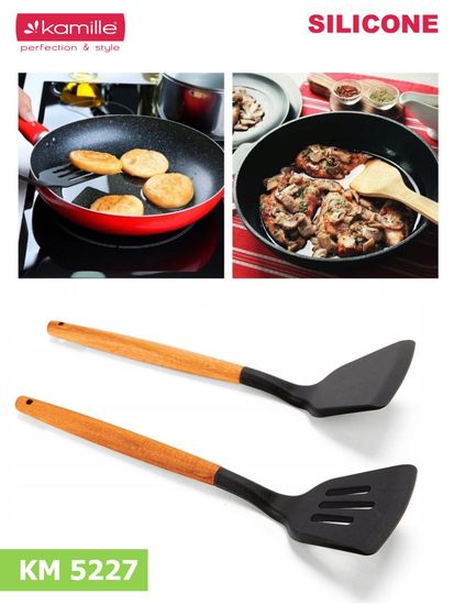 Набор кухонных принадлежностей 12 предметов Kamille KM 5227 из силикона с подставкой