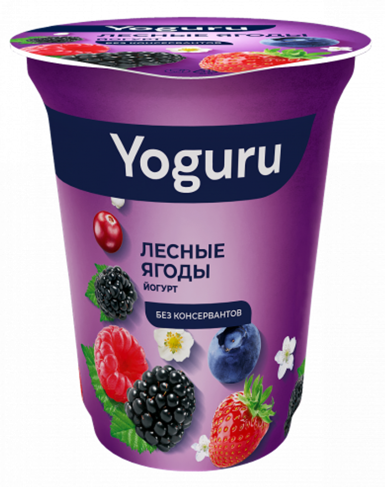 Йогурт YOGURU 1,5% стакан 310г Лесная ягода/12шт/Минск