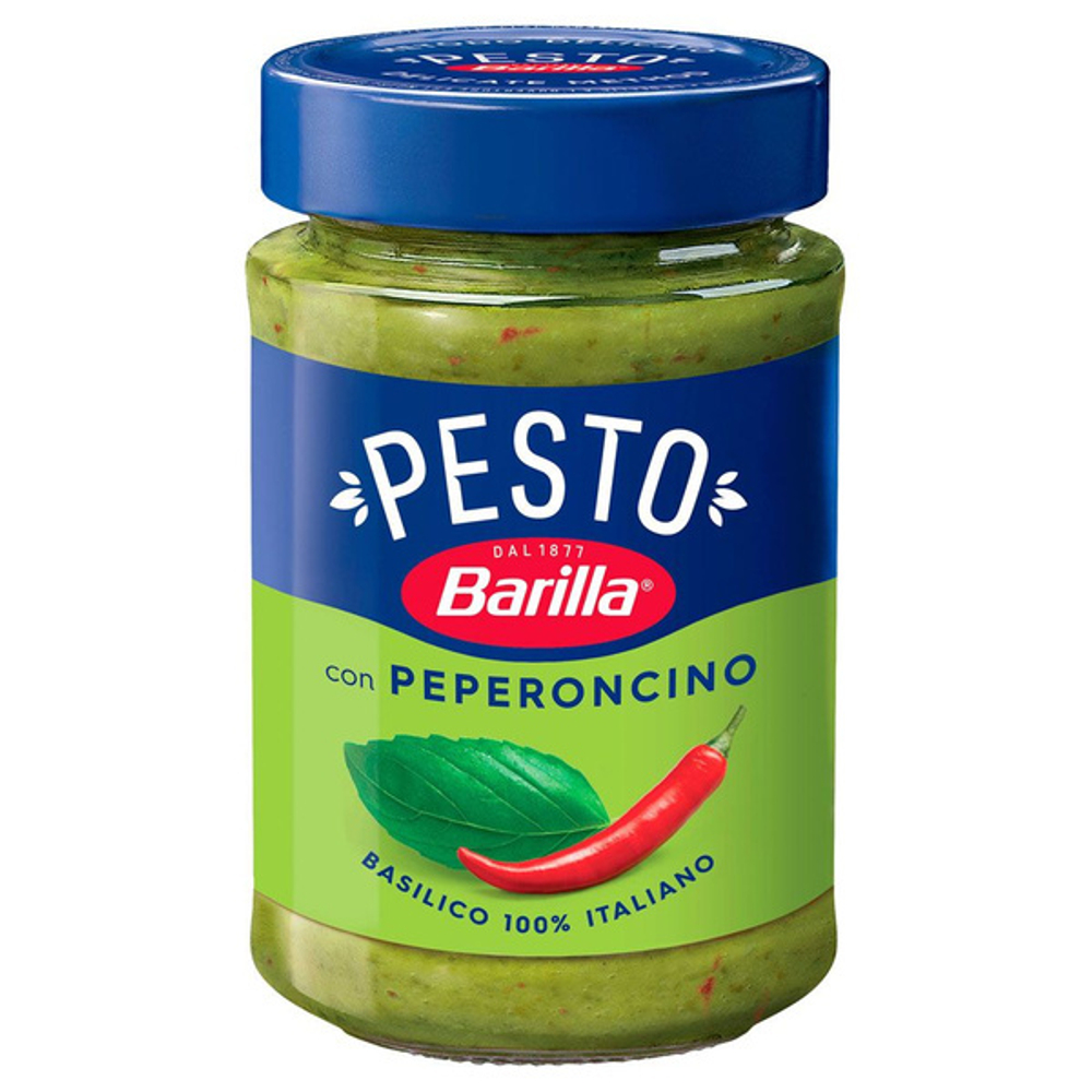 Соус Pesto Barilla Пеперончино с базиликом и чили 195гр