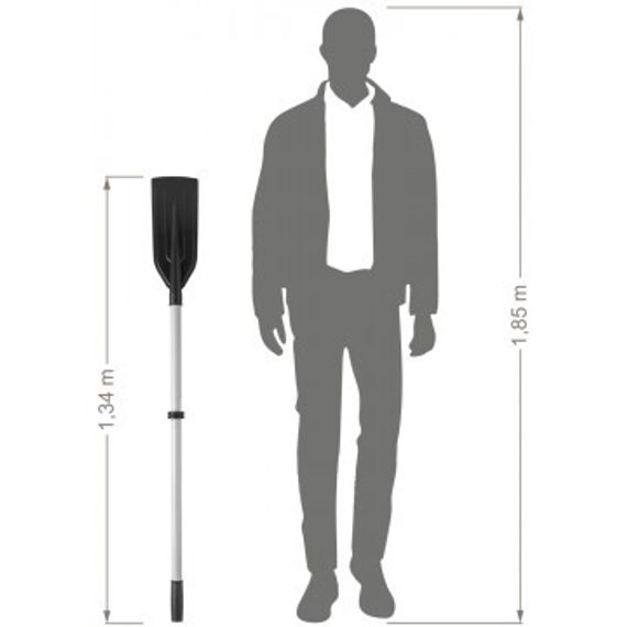 Весло ВСА-03К (алюм; кольца, 1,34м)