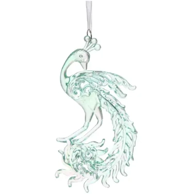 Подвеска «Сказочный павлин» 5*15,5 см, Зелёный