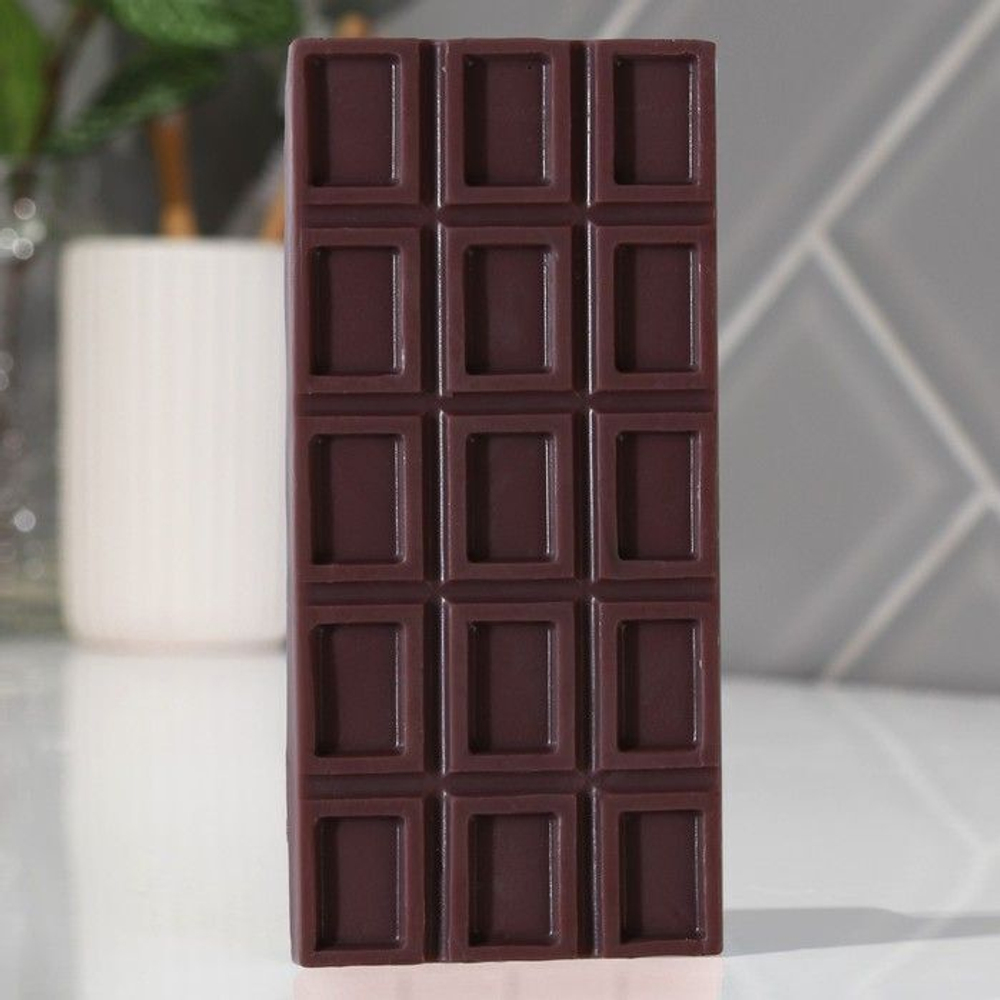 Фигурное мыло ручной работы в форме плитки шоколада - 80 гр. (Цвет: разноцветный)