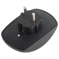 Разветвитель электрический ЭРА SPx-2-B на 2 розетки без заземления 10А черный | Тройники