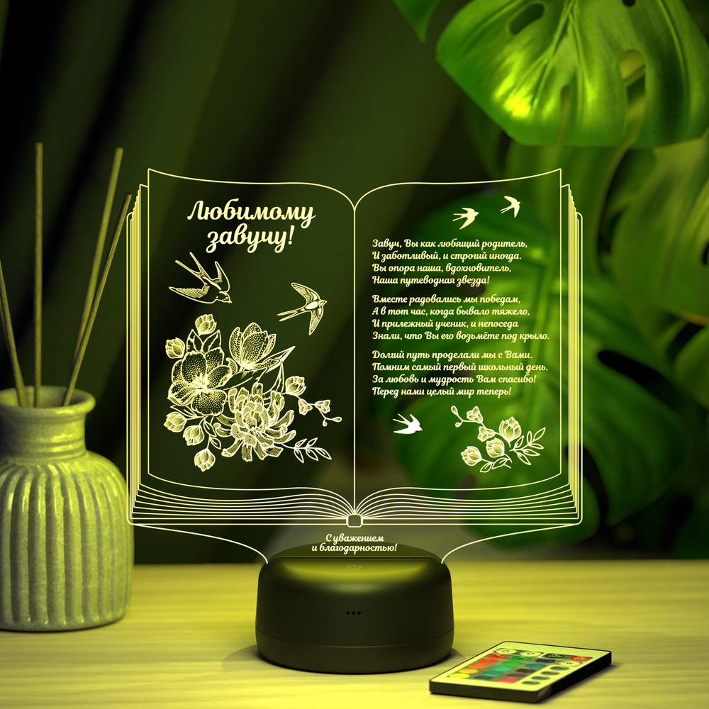 Светильник "Книга завучу"